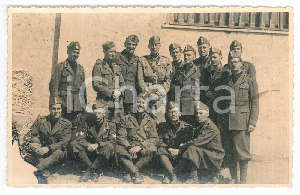Fotografia d epoca originale 1940 ca Area di GORIZIA  MVSN  Gruppo di miliziani 6 Foto 14x9 cm 1