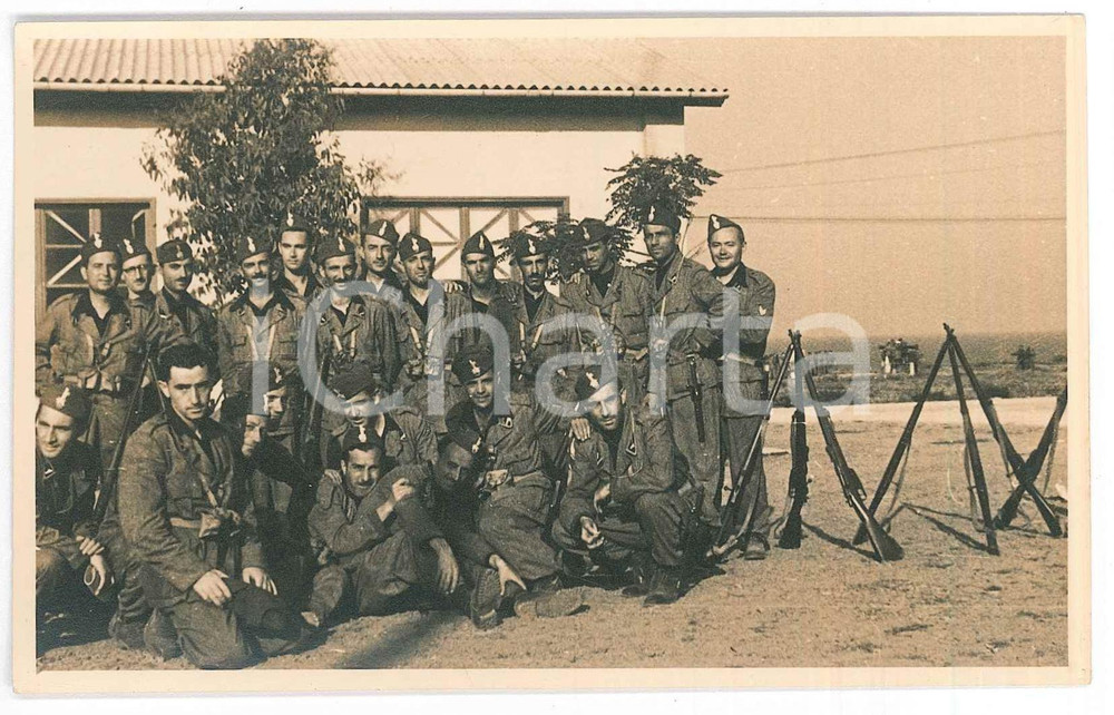 Fotografia d epoca originale 1940 ca Area di GORIZIA  MVSN  Gruppo di miliziani 4 Foto 14x9 cm 1