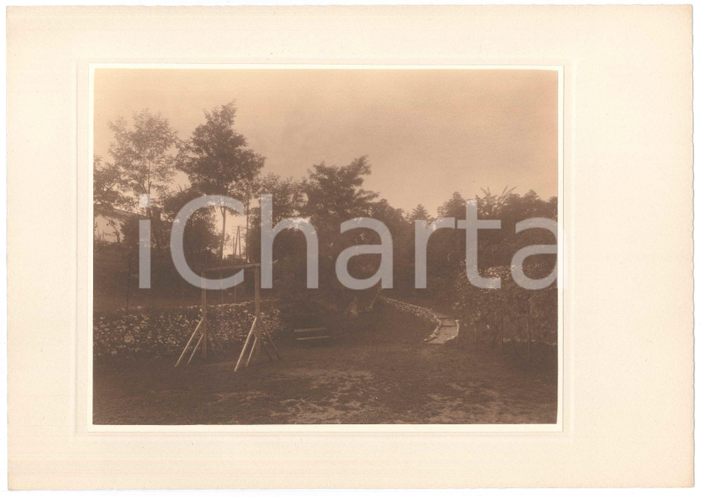 Fotografia d epoca originale 1930 ca TRIESTE ARCHITETTURA Giardino di villetta  Foto LUX ET UMBRA 4 1