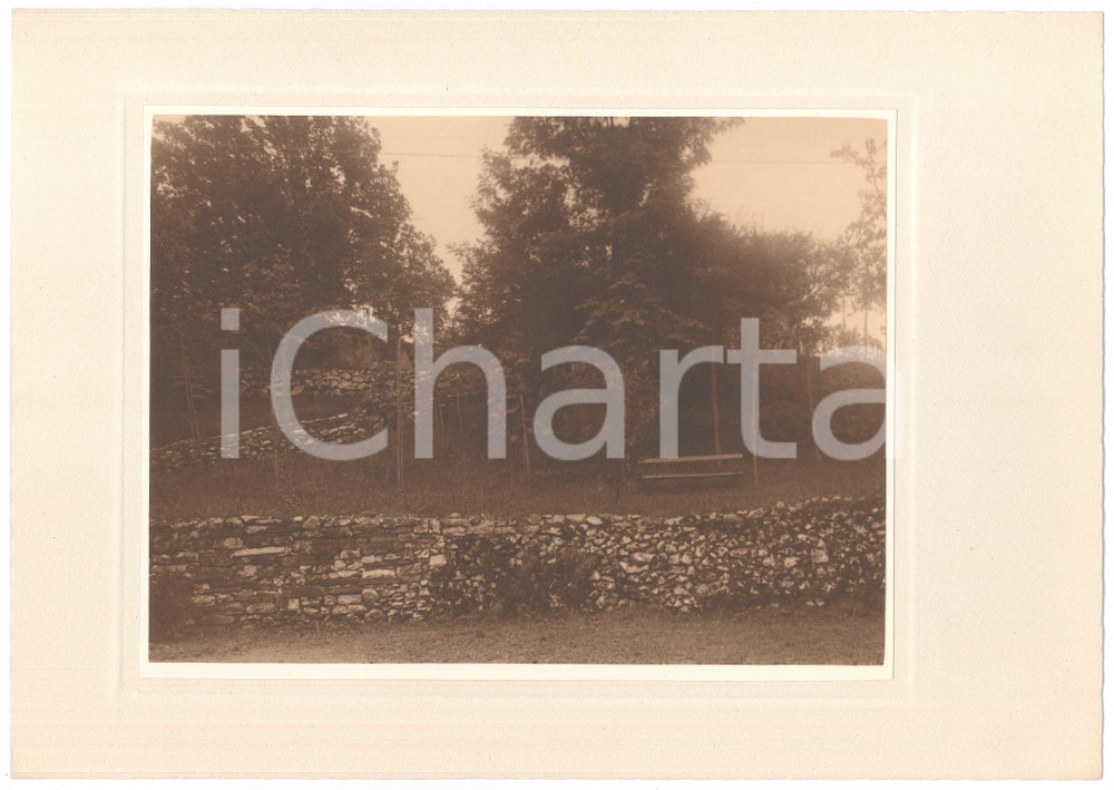 Fotografia d epoca originale 1930 ca TRIESTE ARCHITETTURA Giardino di villetta  Foto LUX ET UMBRA 2 1