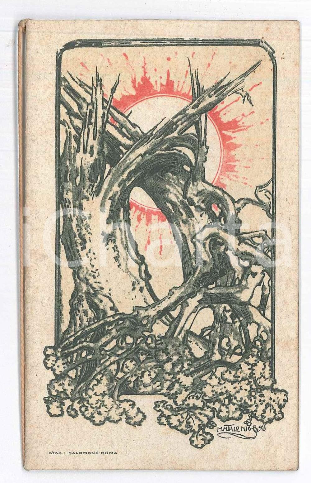 Oggetto da collezione cartaceo 1915 Illustratore Giovanni Maria MATALONI Calendario PRO BELGIO 7x12 cm 1