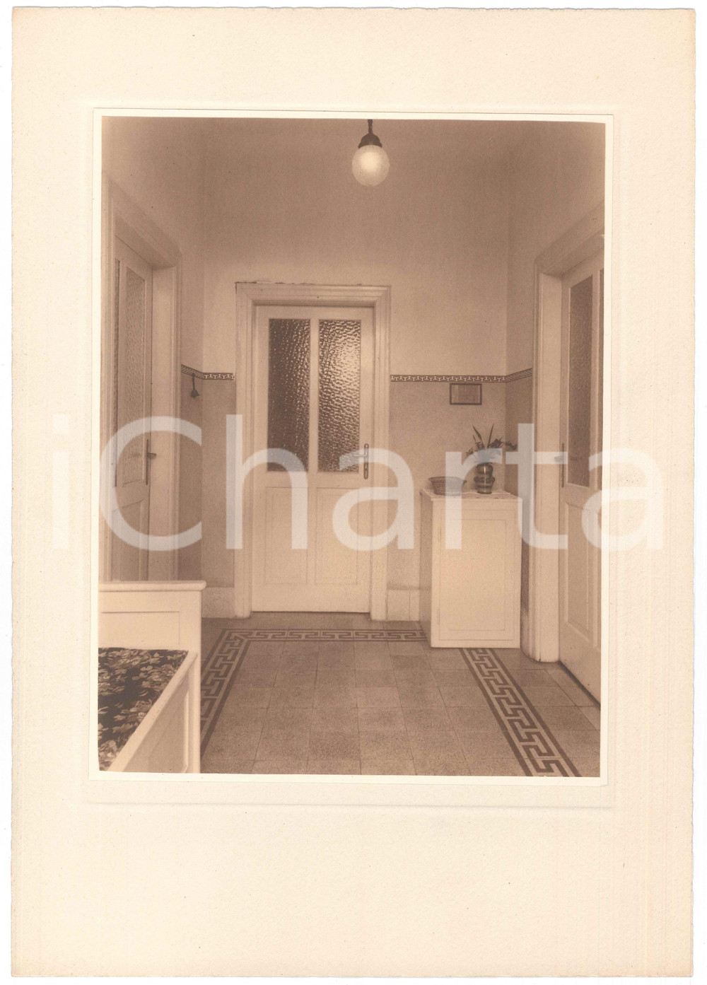 Fotografia d epoca originale 1930 ca TRIESTE ARCHITETTURA INTERNI  Anticamera  Foto LUX ET UMBRA 1