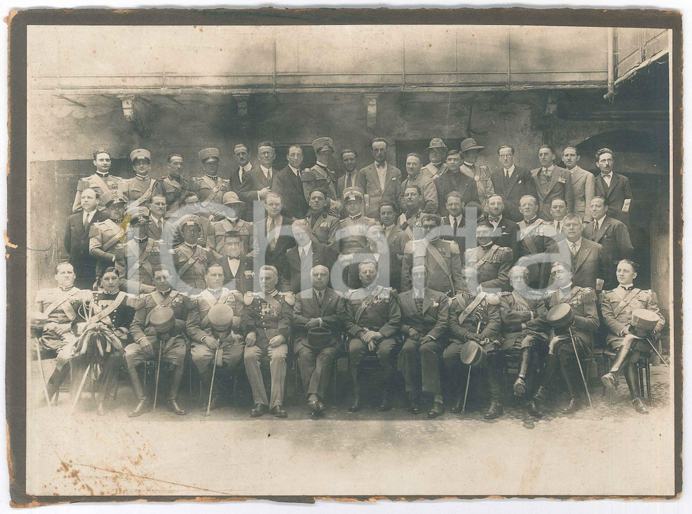 Fotografia d epoca originale 1920 ca ITALIA Raduno ufficiali REGIO ESERCITO e borghesi  Foto 24x17 cm 1