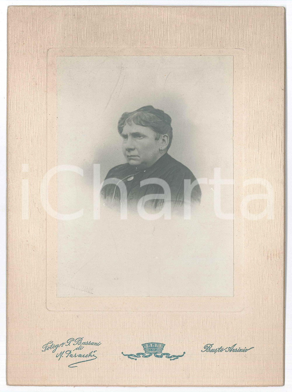 Fotografia d epoca originale 1900 ca BUSTO ARSIZIO Palmira MACCHI PIANTANIDA  Foto Pompeo BASSANI 1