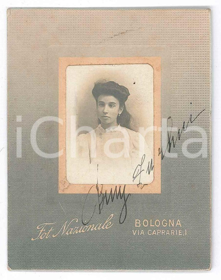 Fotografia d epoca originale 1910 ca BOLOGNA Ritratto di Beny ZURLINI Fotografia NAZIONALE 7x9 cm 1