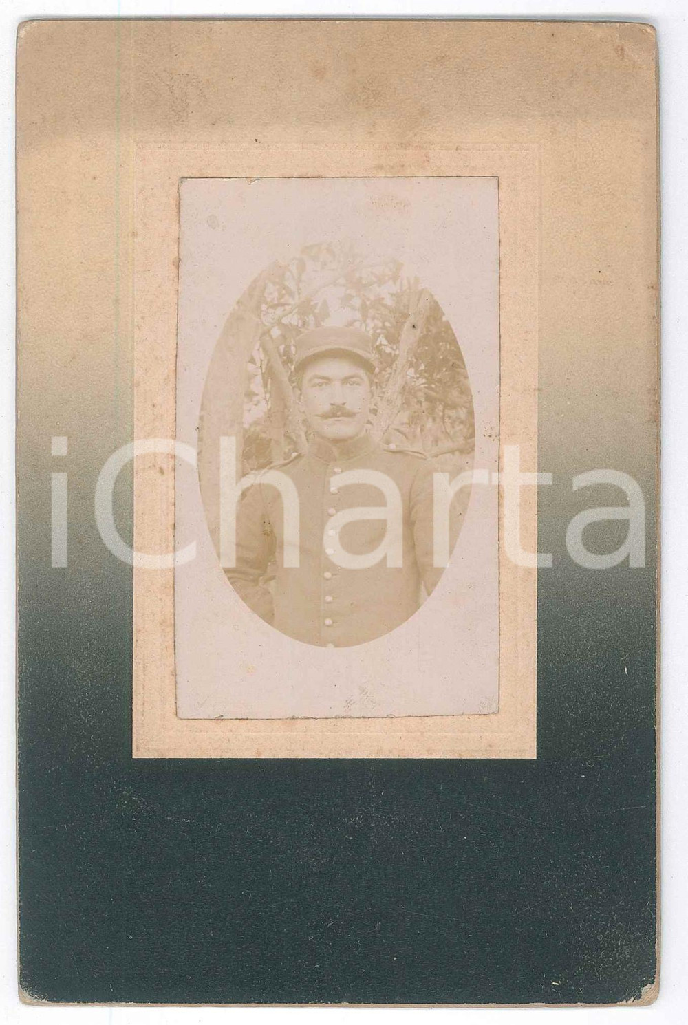 Fotografia d epoca originale 1915 ca WW1 FRANCE ARMEE DE TERRE Officier  Portrait Photo 11x16 1