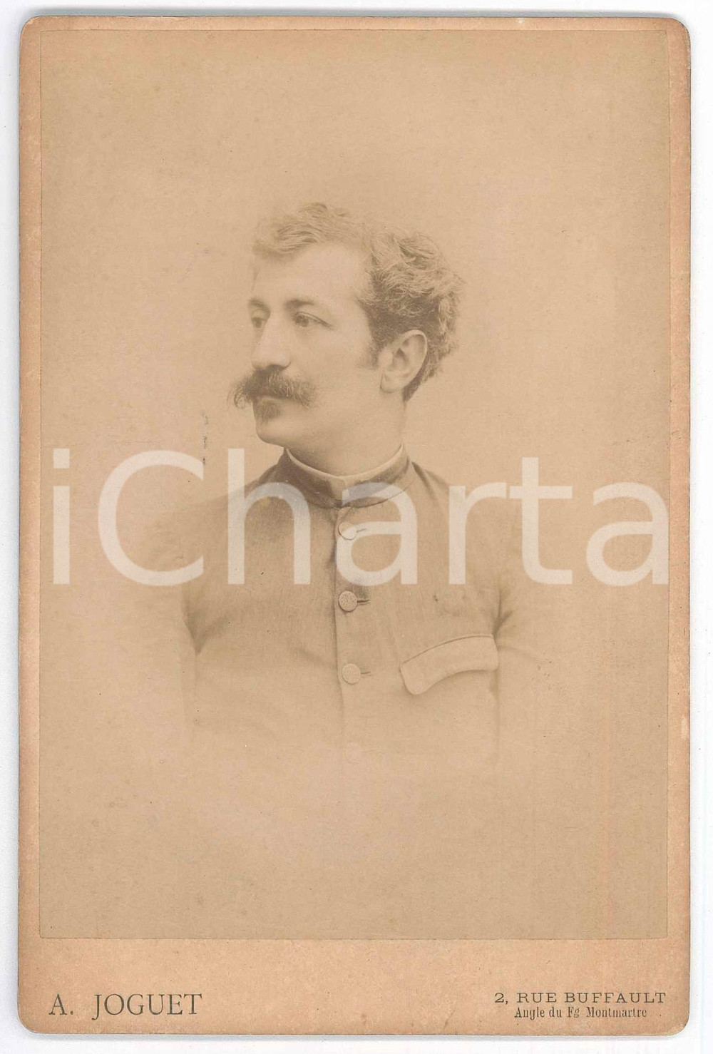 Fotografia d epoca originale 1900 ca PARIS ARMEE DE TERRE Soldat  Photo A. JOGUET 11x16 cm 1