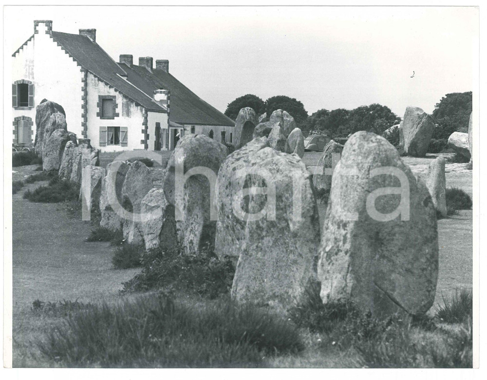 Fotografia d epoca originale 1963 CARNAC  FRANCE Les Alignements  Foto ARTISTICA 24x18 cm 1