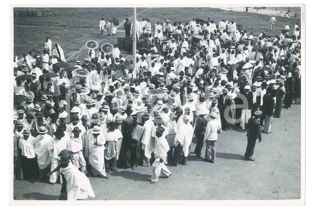 Fotografia d epoca originale 1935 ca MADAGASCAR Azienda agricola  Reclutamento lavoratori 2 Foto 18x13 1