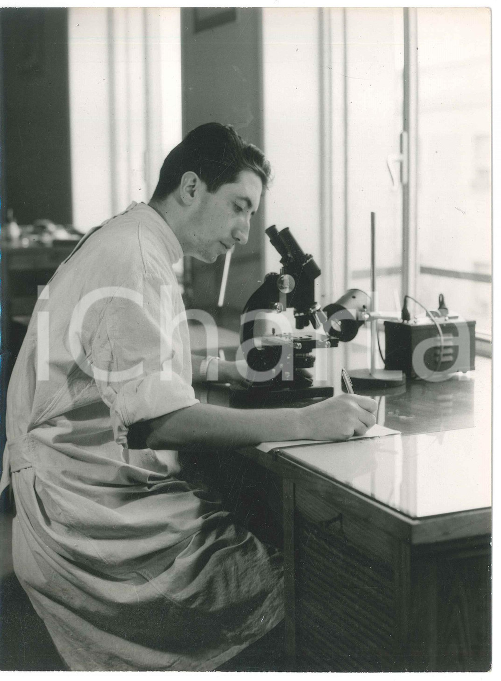 Fotografia d epoca originale 1960 ca SPAGNA  GUARDIA CIVIL  Laboratorio de tecnica policial 2 Foto 18x24 1