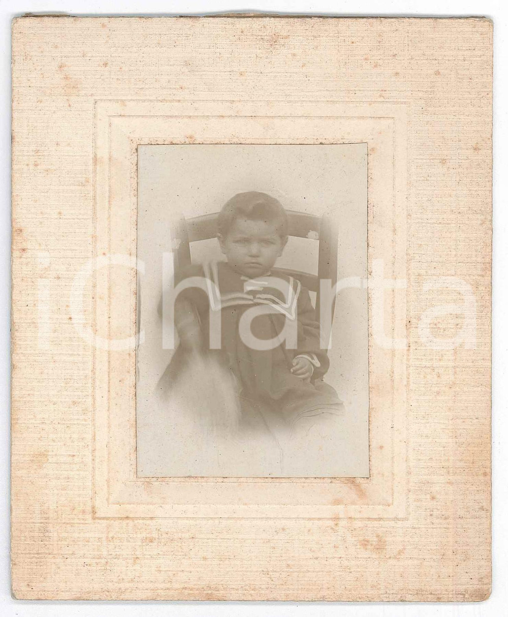 Fotografia d epoca originale 1920 ca COSTUME  ITALIA  Bambina in abito alla marinara  Foto 12x14 cm 1