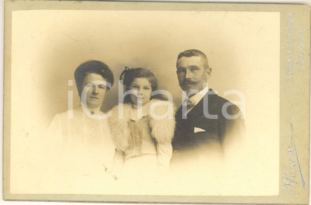 Fotografia d epoca originale 1910 ca ALGER Paul WIART et famille  Portrait Photo MAX 11x16 cm 1