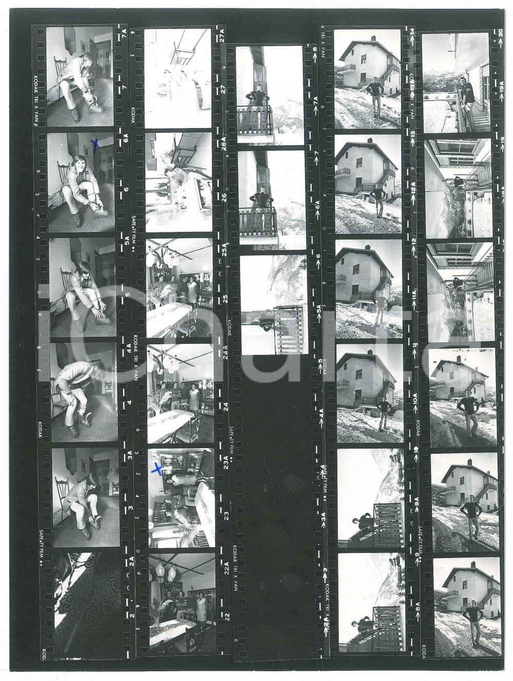 Fotografia d epoca originale 1975 ca SAUZE D OULX  JOUVENCEAUX Pierino GROS Foto con 27 provini 18x24 cm 1