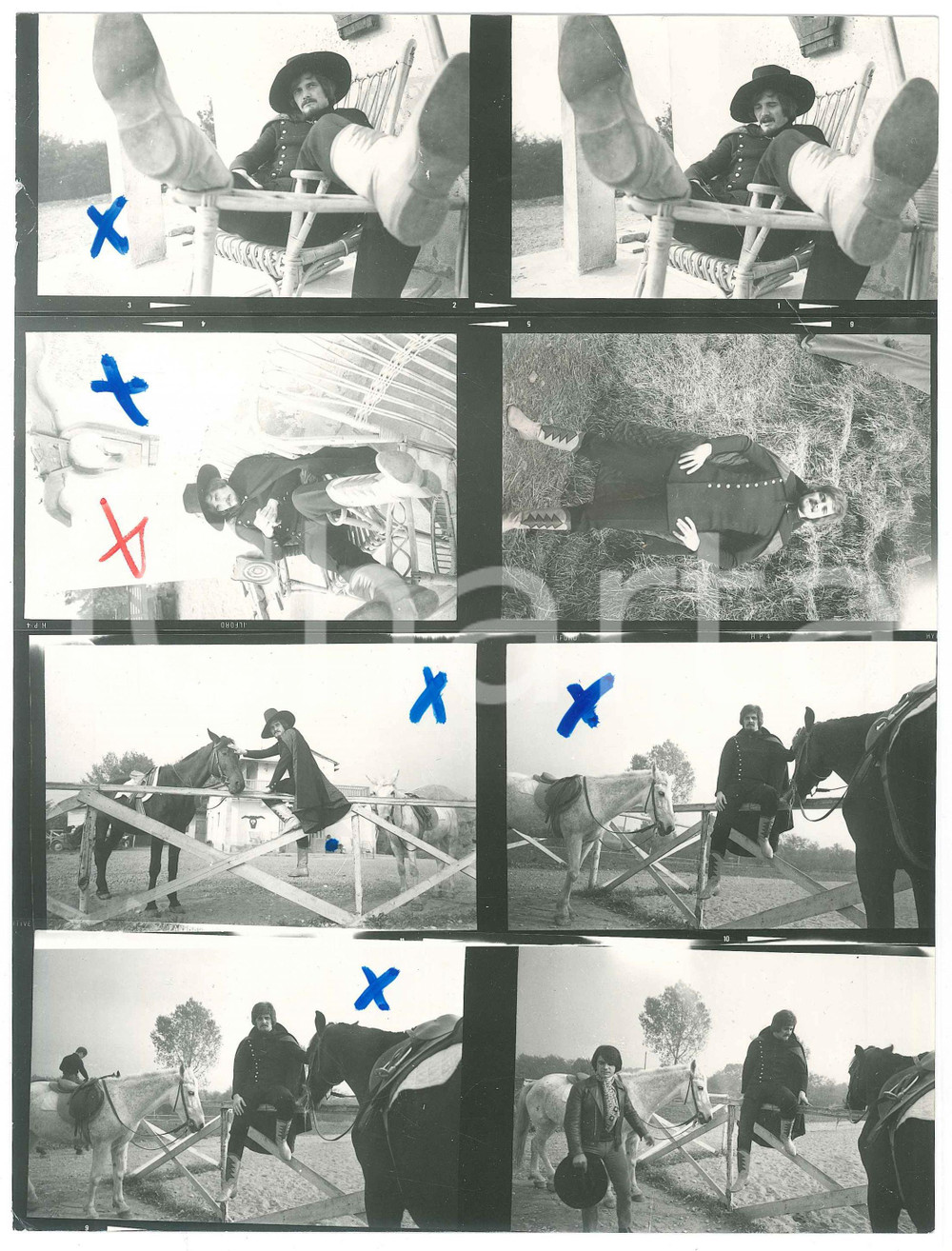 Fotografia d epoca originale 1975 ca ITALIA  MUSICA Enrico Maria PAPES de I GIGANTI Foto con 8 provini 18x24 1