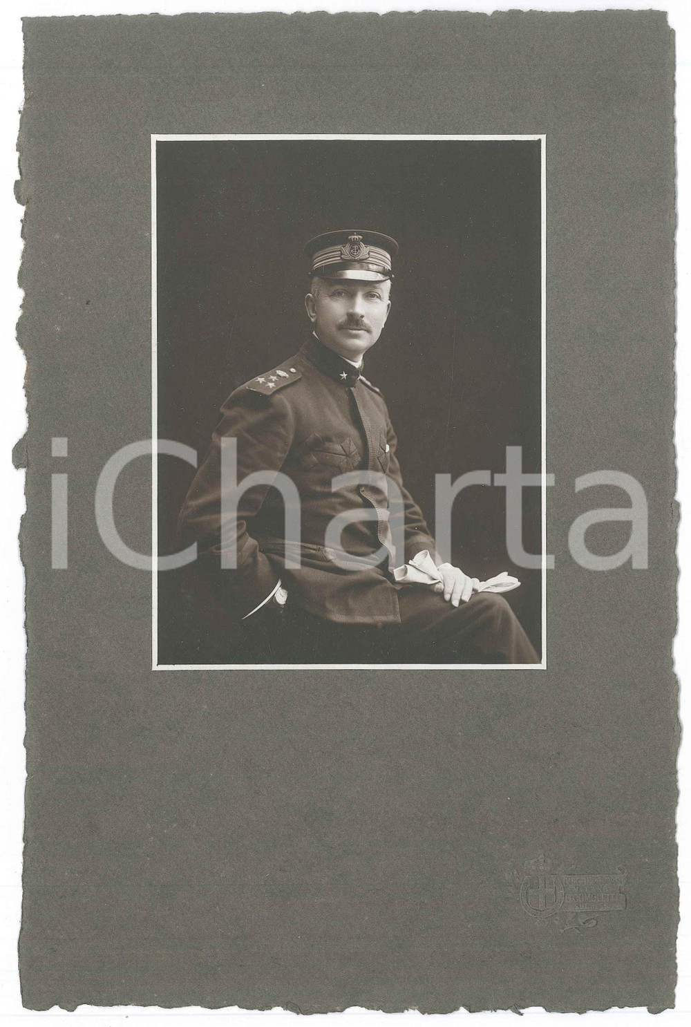 Fotografia d epoca originale 1910 ca MILANO Ritratto di ufficiale della REGIA MARINA Foto GUIGONI E BOSSI 4 1