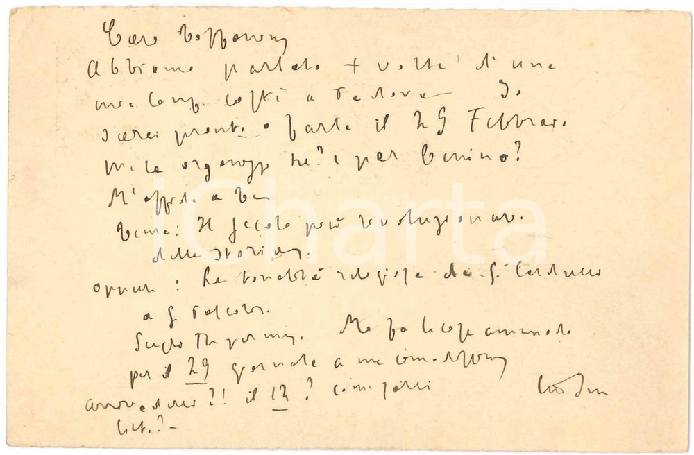 Autografo originale 1928 SIRACUSA Padre Giovanni SEMERIA su conferenza a Padova AUTOGRAFO 1