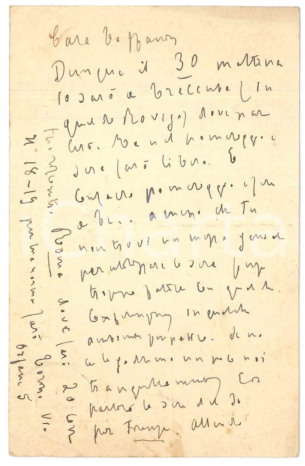 Autografo originale 1926 MILANO Padre Giovanni SEMERIA  Programma conferenze  AUTOGRAFO 1