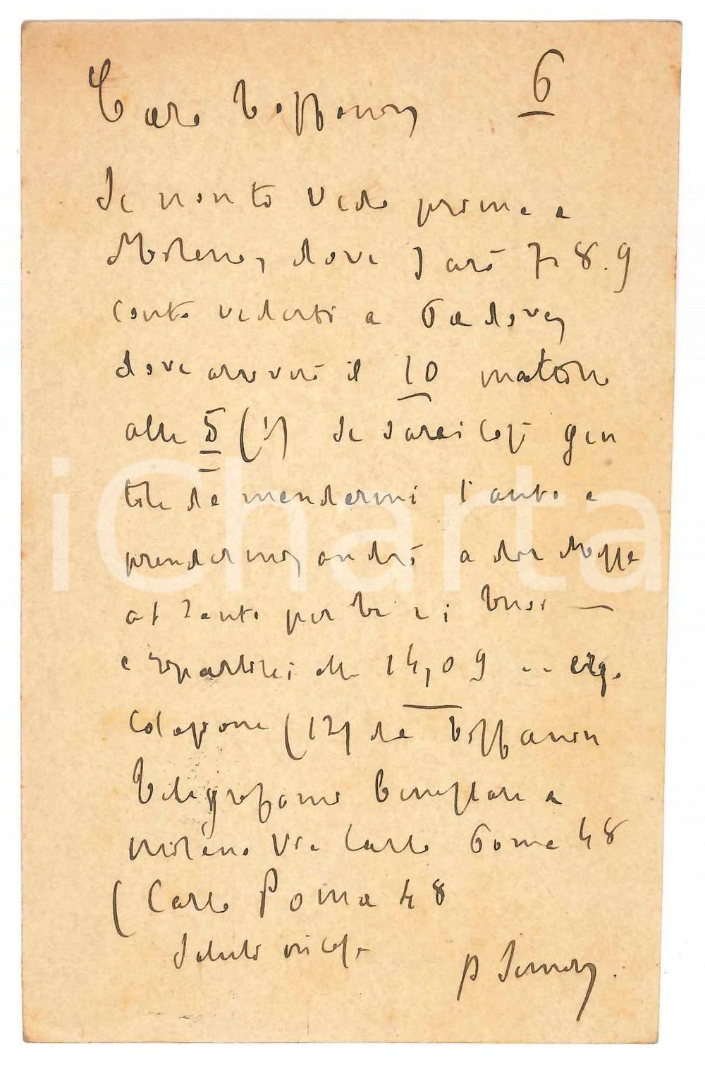 Autografo originale 1930 FIRENZE Padre Giovanni SEMERIA  Conferenza a Padova  AUTOGRAFO 1