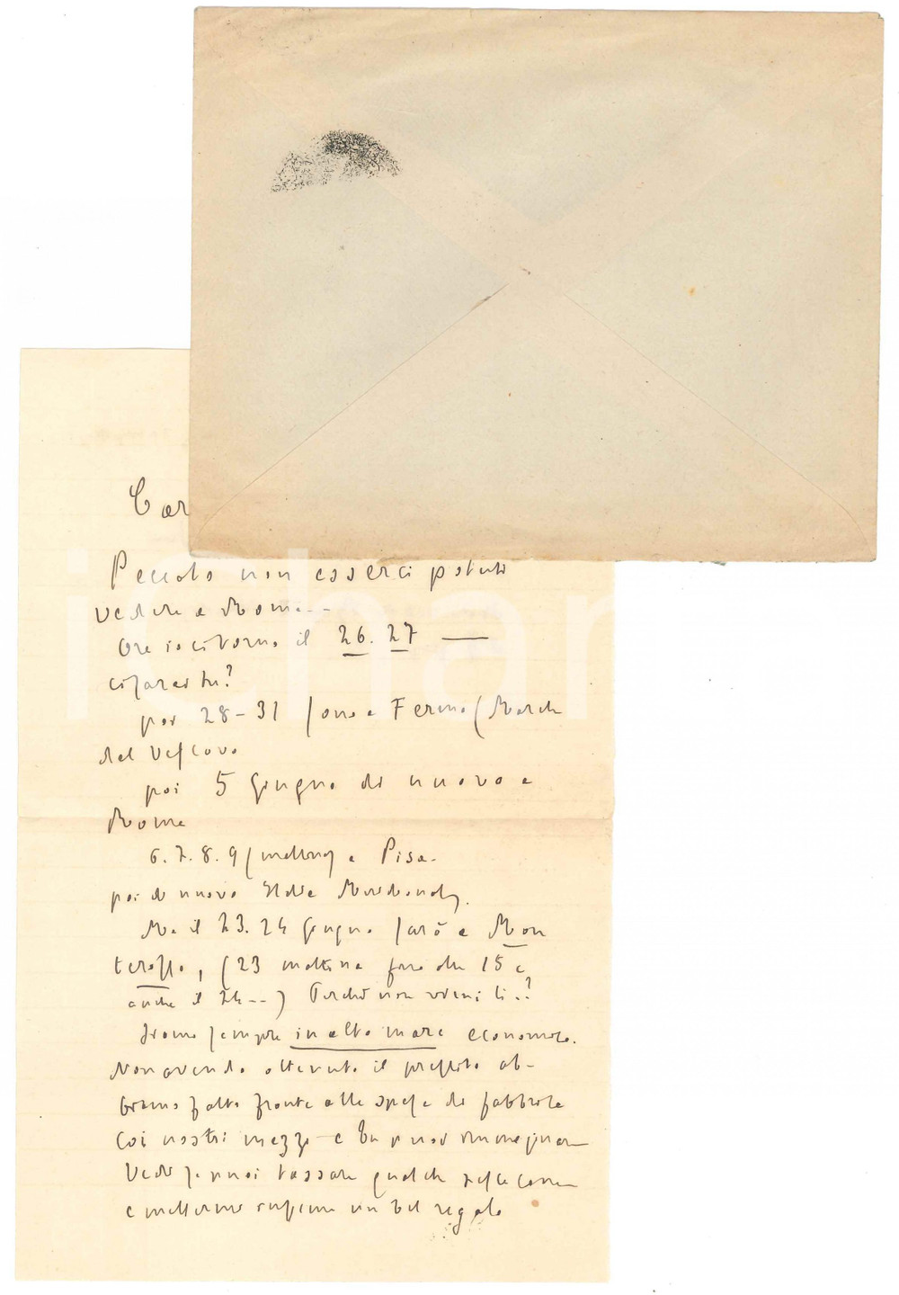 Autografo originale 1929 SALERNO Padre Giovanni SEMERIA Siamo in alto mare economico AUTOGRAFO 1