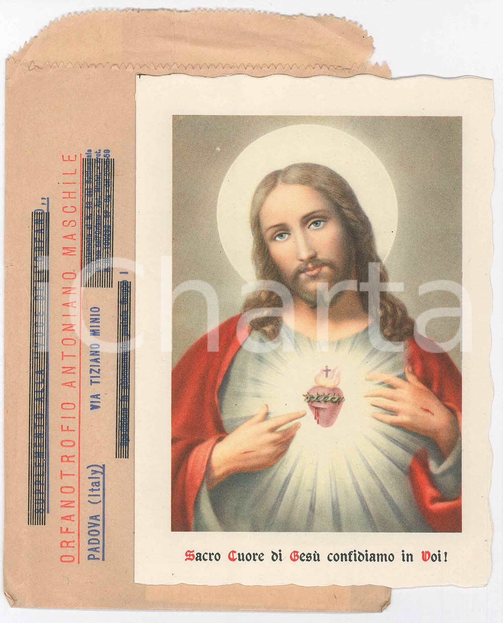 Fotografia d epoca originale 1965 ca PADOVA Orfanotrofio antoniano maschile  Sacro Cuore  Pieghevole 2 1