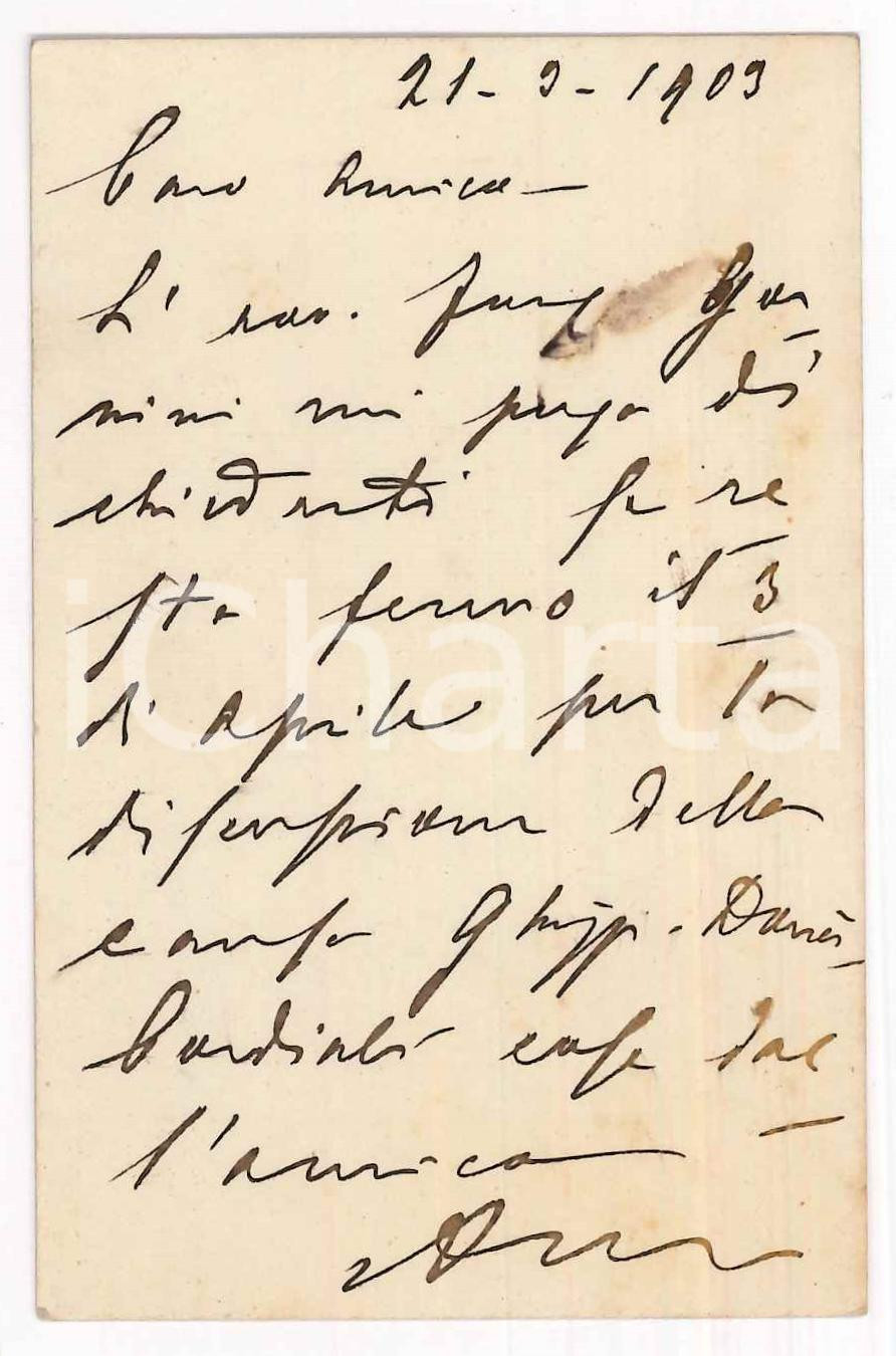 Autografo originale 1909 PADOVA Avv. Antonio MARZOLO  Biglietto da visita AUTOGRAFO 1