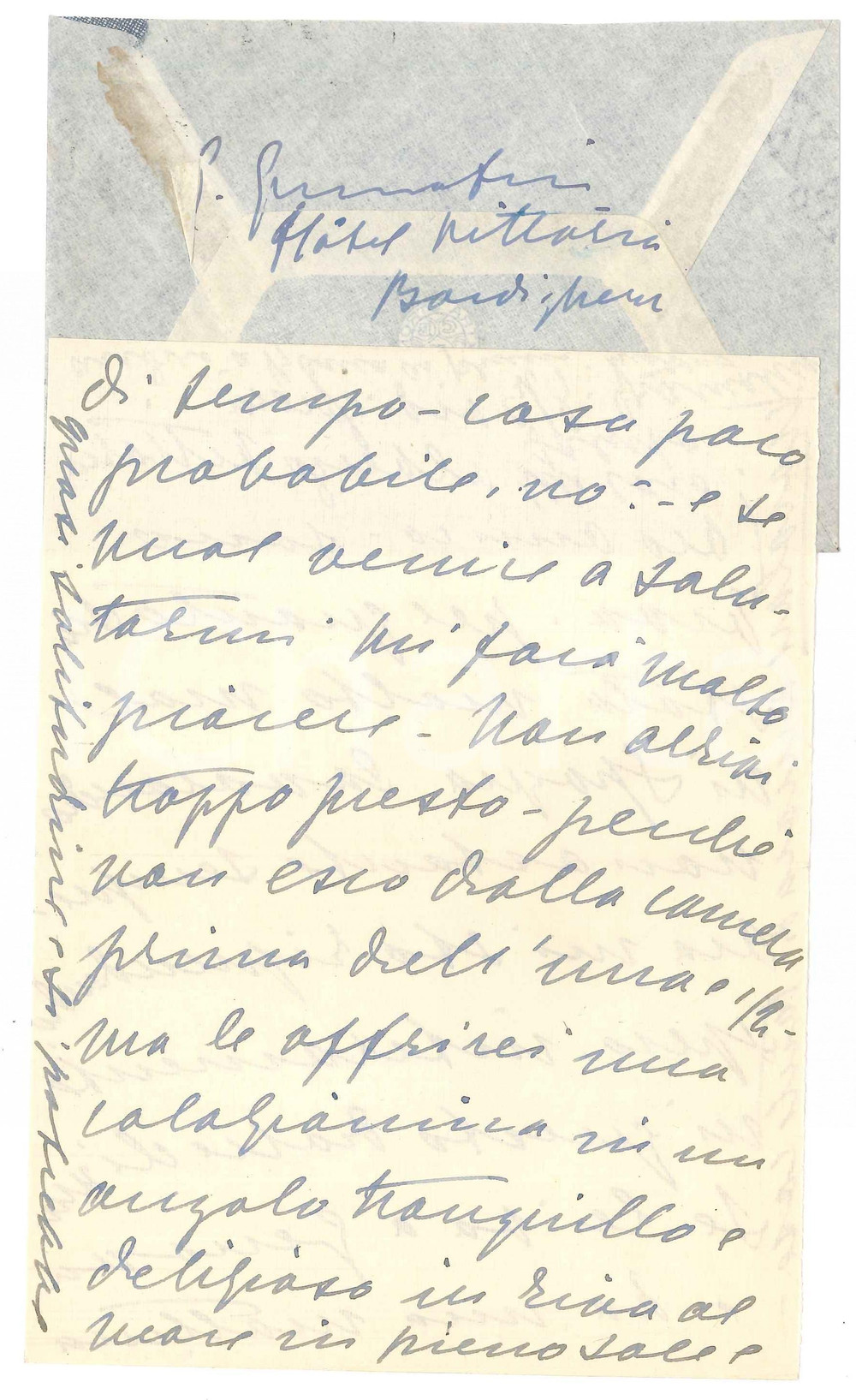 Autografo originale 1947 BORDIGHERA Lettera Emma GRAMATICA in convalescenza Autografo 1
