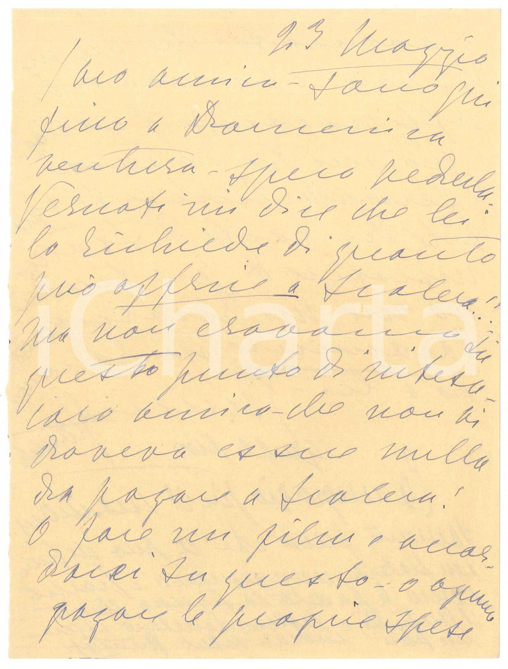Autografo originale 1950 ca Emma GRAMATICA e le spese degli avvocati Lettera AUTOGRAFA 1