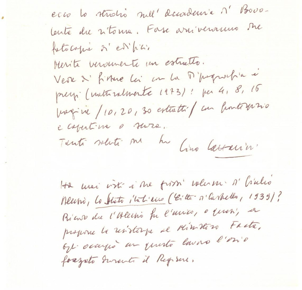 Autografo originale 1973 PADOVA Lettera Lino LAZZARINI  Prezzi della tipografia Autografo 1