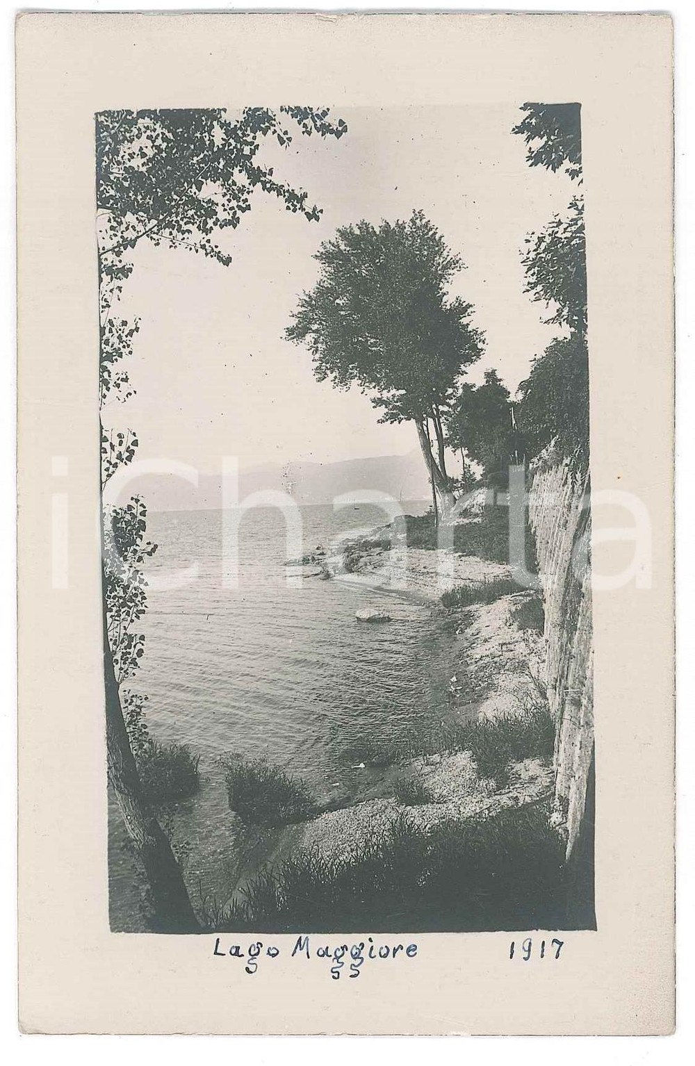 Fotografia d epoca originale 1917 ITALIA  LAGO MAGGIORE  Veduta  Foto artistica 9x14 cm 1