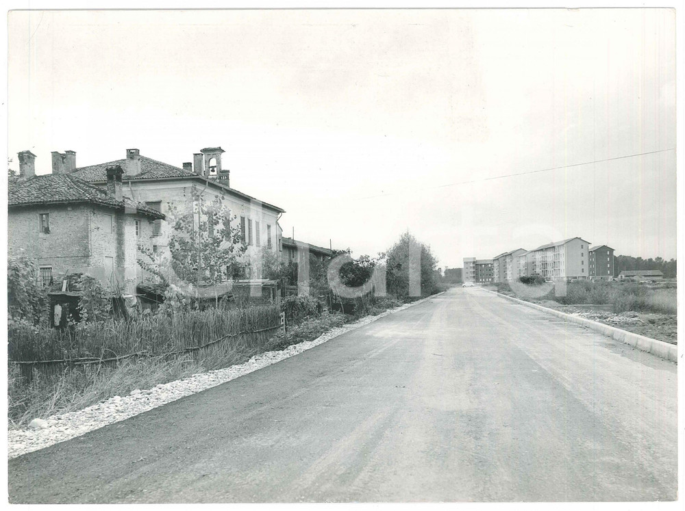 Fotografia d epoca originale 1960 ca PAVIA Quartiere CASCINA SCALA  Sistemazione strade 1 Foto 24x18 cm 1