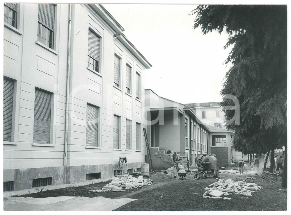 Fotografia d epoca originale 1960 ca PAVIA Scuola elementare G. Pascoli  Lavori di ampliamento 1 Foto 1