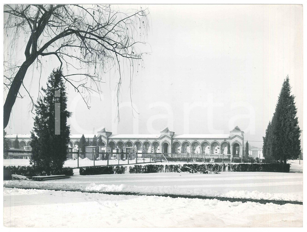 Fotografia d epoca originale 1966 PAVIA Cimitero Maggiore  Lavori di ampliamento tra la neve 1 Foto 1