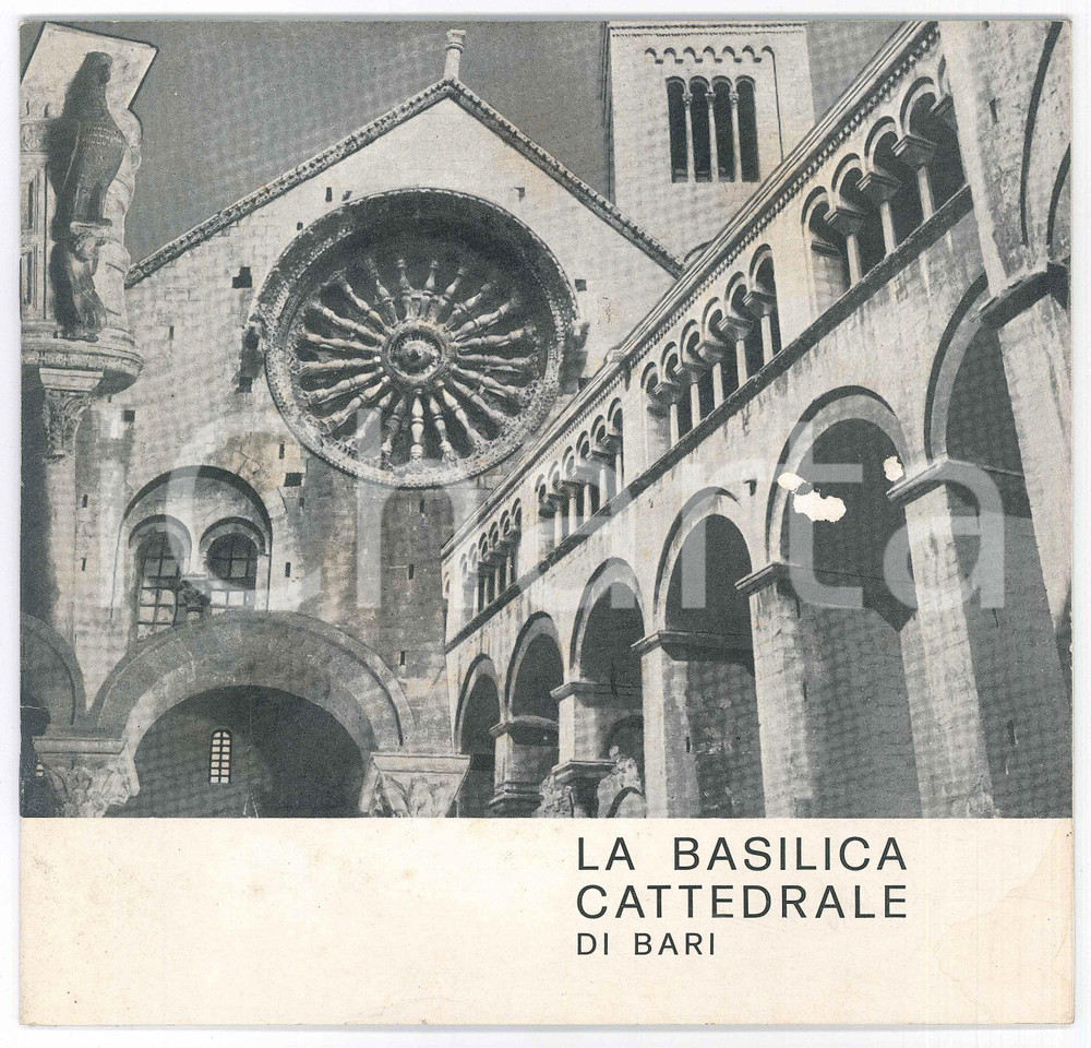 Libro, pubblicazione d epoca 1974 Mons. Cesare SCHINO La basilica cattedrale di BARI  Pubblicazione 38 pp. 1