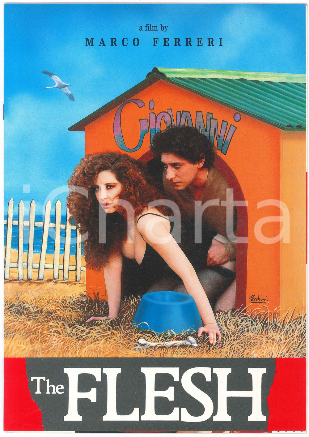 Materiale pubblicitario d’epoca 1991 CINEMA The flesh  La carne di Marco FERRERI Brochure for foreign sales 1