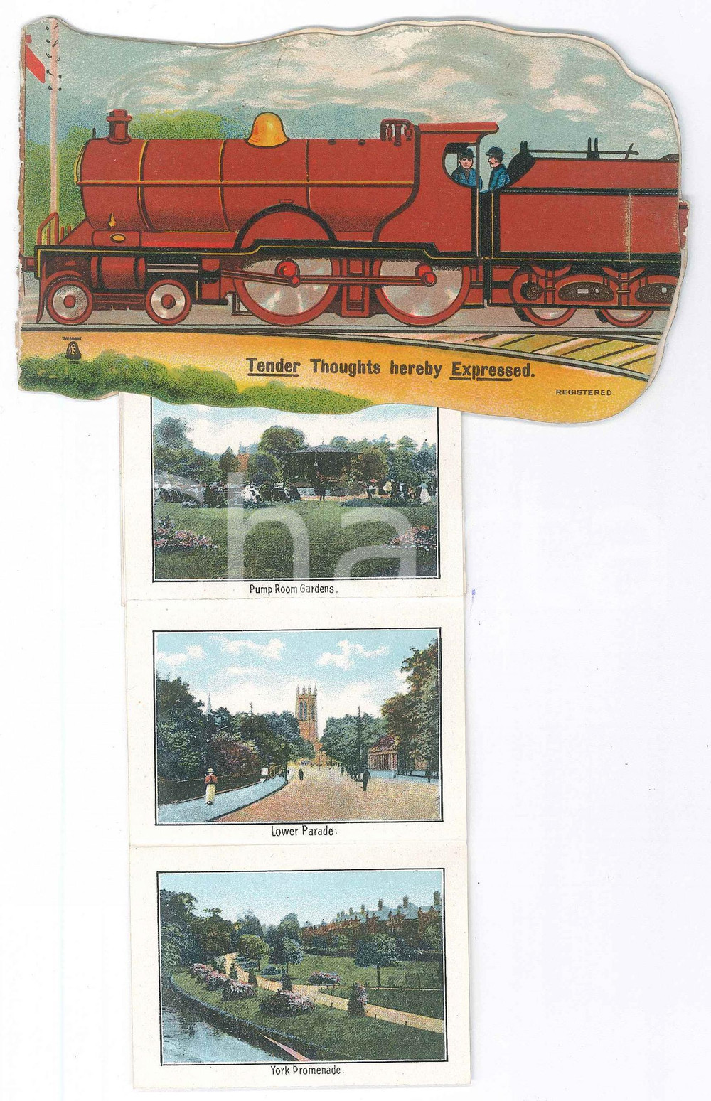 Materiale pubblicitario d’epoca 1900 ca LONDON Book post  Tender Thoughts hereby Expressed LEAMINGTON spa 1