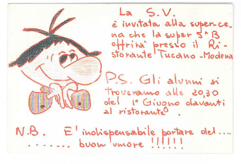 Oggetto da collezione cartaceo 1960 ca MODENA Ristorante TUCANO  Biglietto VINTAGE cena di classe 1