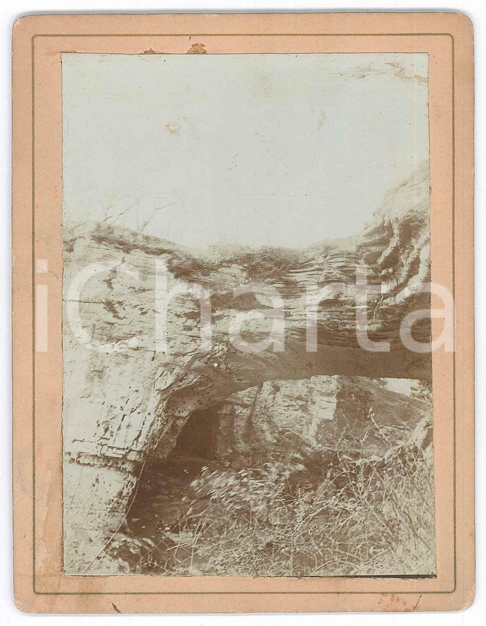 Fotografia d epoca originale 1900 ca VENETO  LESSINIA  PONTE DI VEJA  Foto anonima 10x13 cm 1