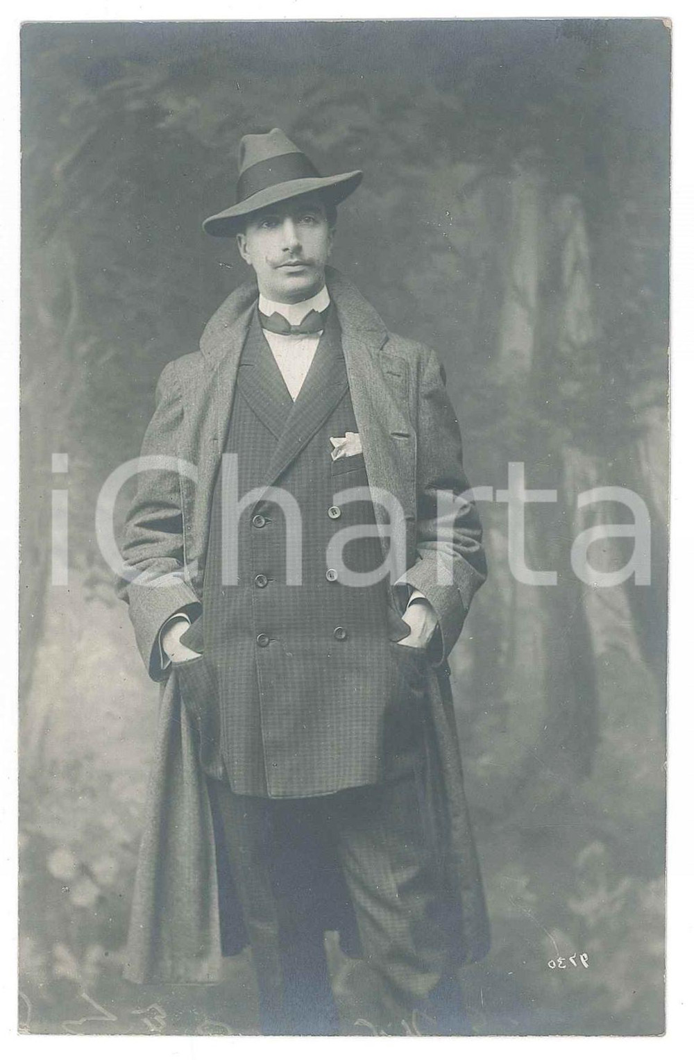 Fotografia d epoca originale 1920 ca BOLOGNA Ritratto di giovane uomo Foto BORGHI 9x14 cm 1