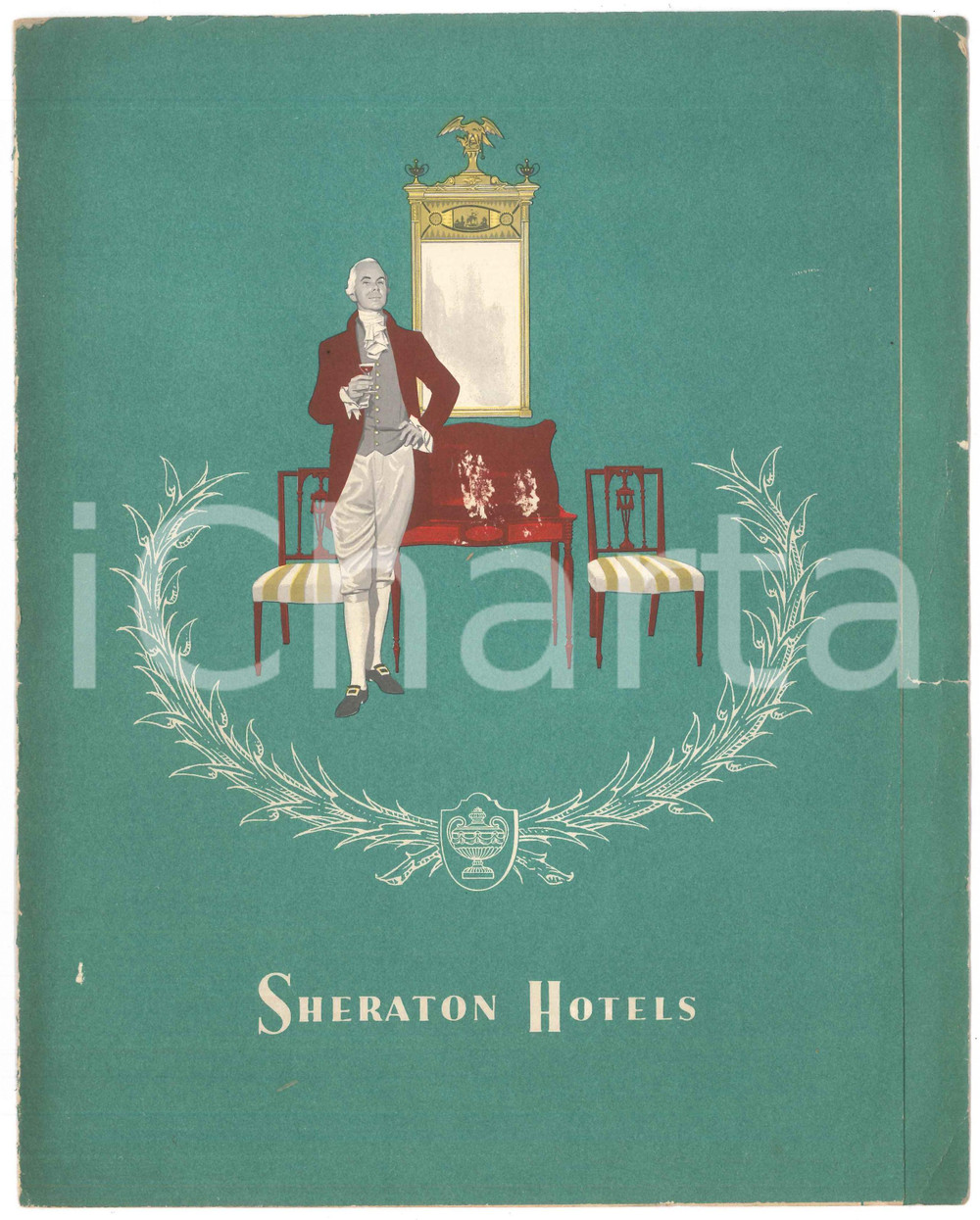 Oggetto da collezione cartaceo 1956 SHERATON HOTELS  Town Room Dinner  VINTAGE menu 1