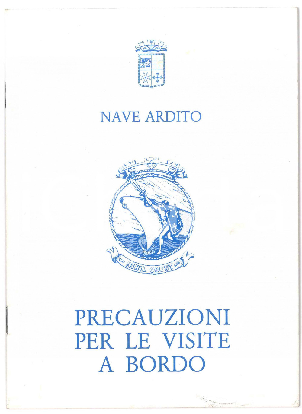 Libro, pubblicazione d epoca 1970 ca NAVE ARDITO  Precauzioni per visite di bordo Opuscolo Popeye 1