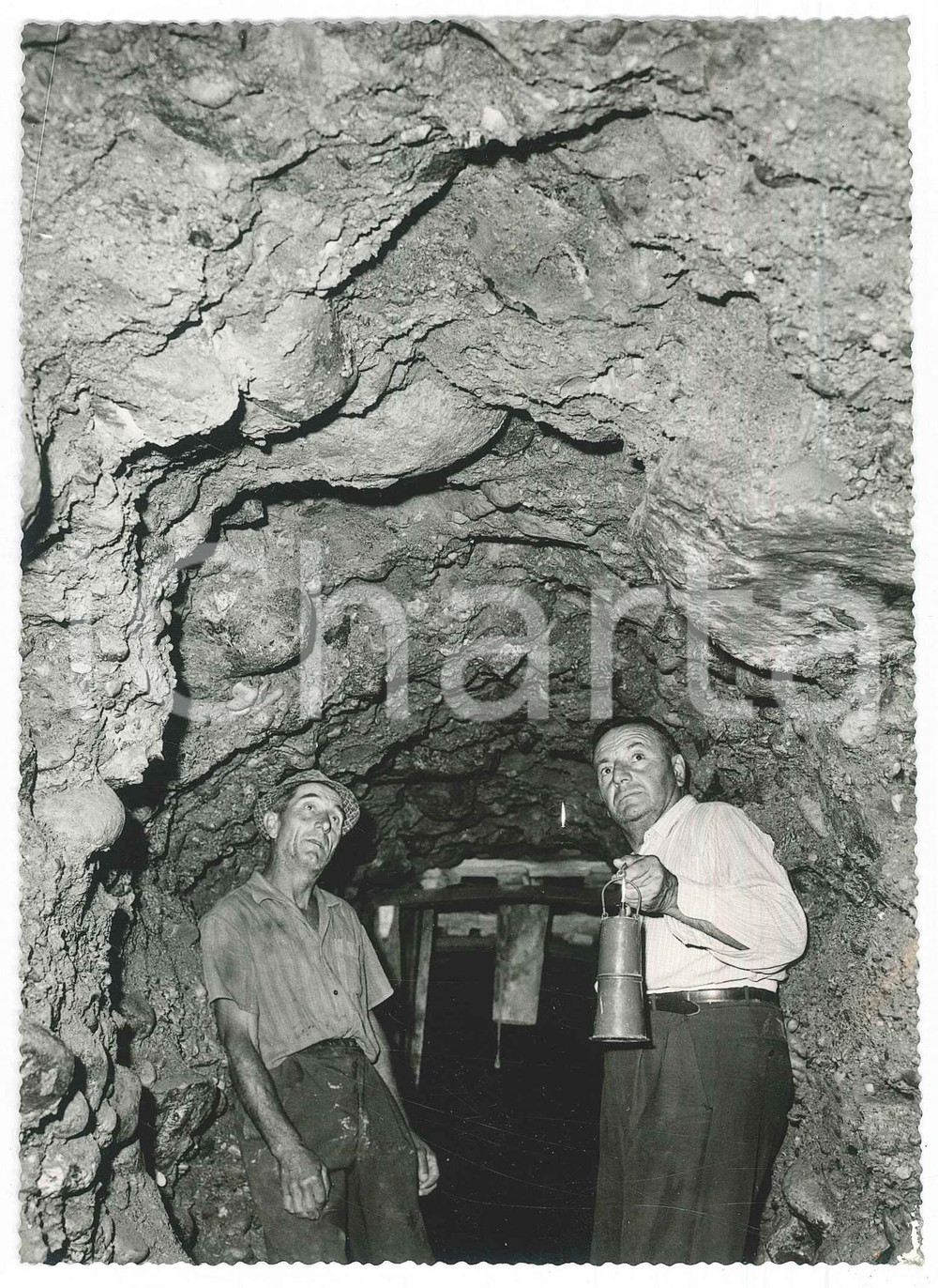 Fotografia d epoca originale 1967 ALPIGNANO TO Cantiere  Scavo di un tunnel  Foto 13x18 cm 1