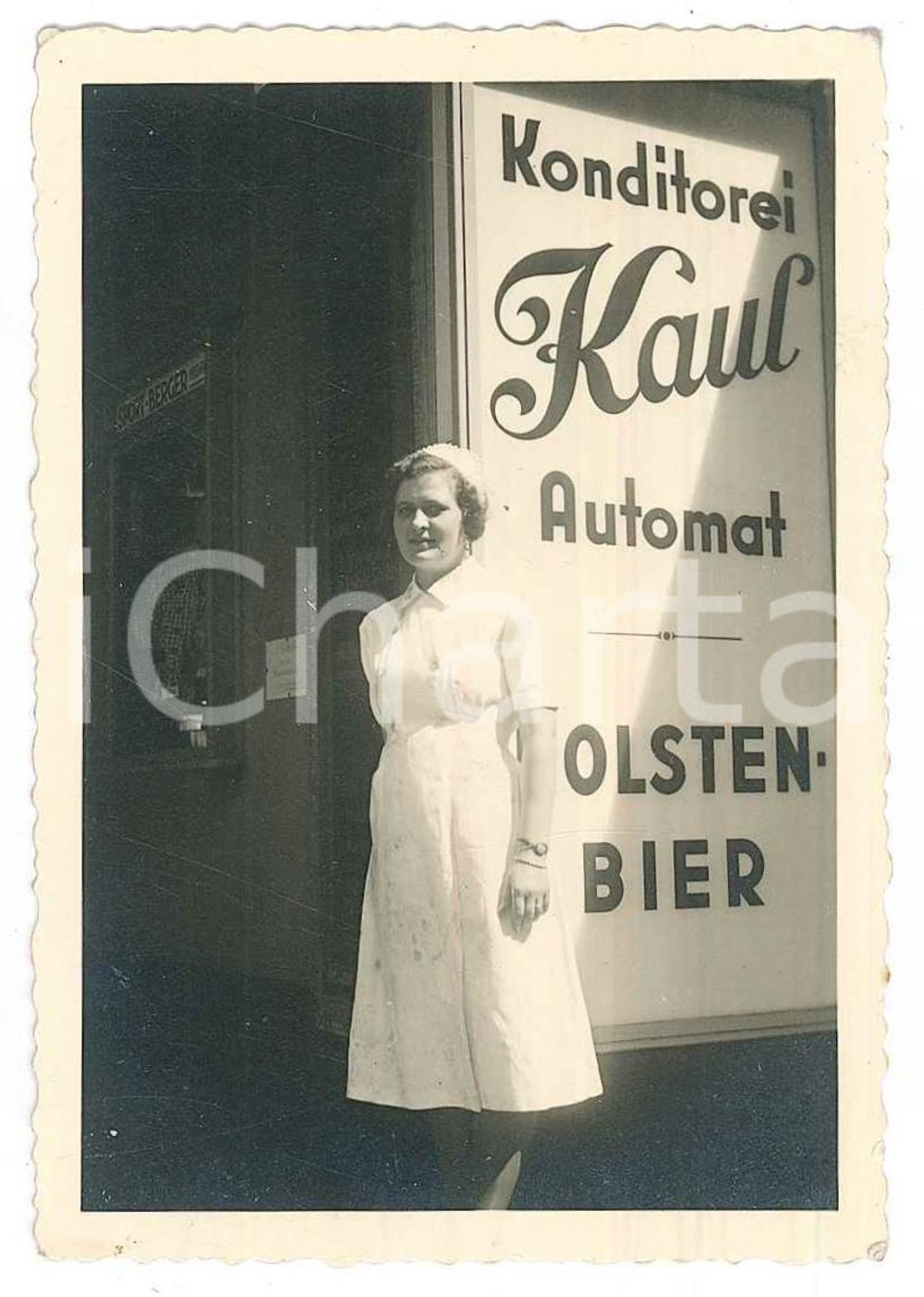 1940 ca WW2 GERMANIA Commessa di pasticceria - KAUL automat - Foto 6x9 cm
