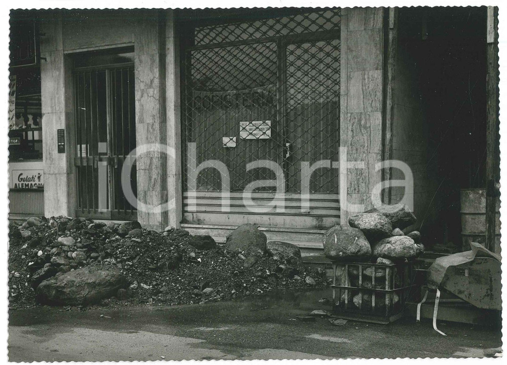 Fotografia d epoca originale 1967 ALPIGNANO TO Cantiere  Lavori stradali 4 Foto 18x13 cm 1