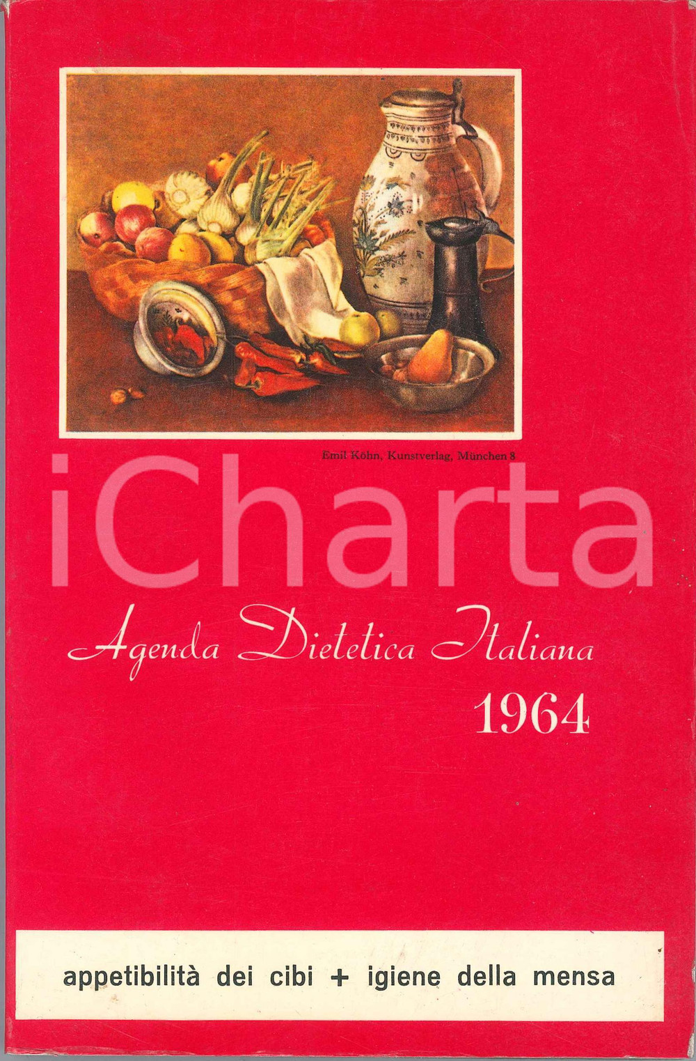 Libro, pubblicazione d epoca 1964 Agenda dietetica italiana  Illustrazioni di Giovanni MOSCA Ed. G.E.R.M.I. 1
