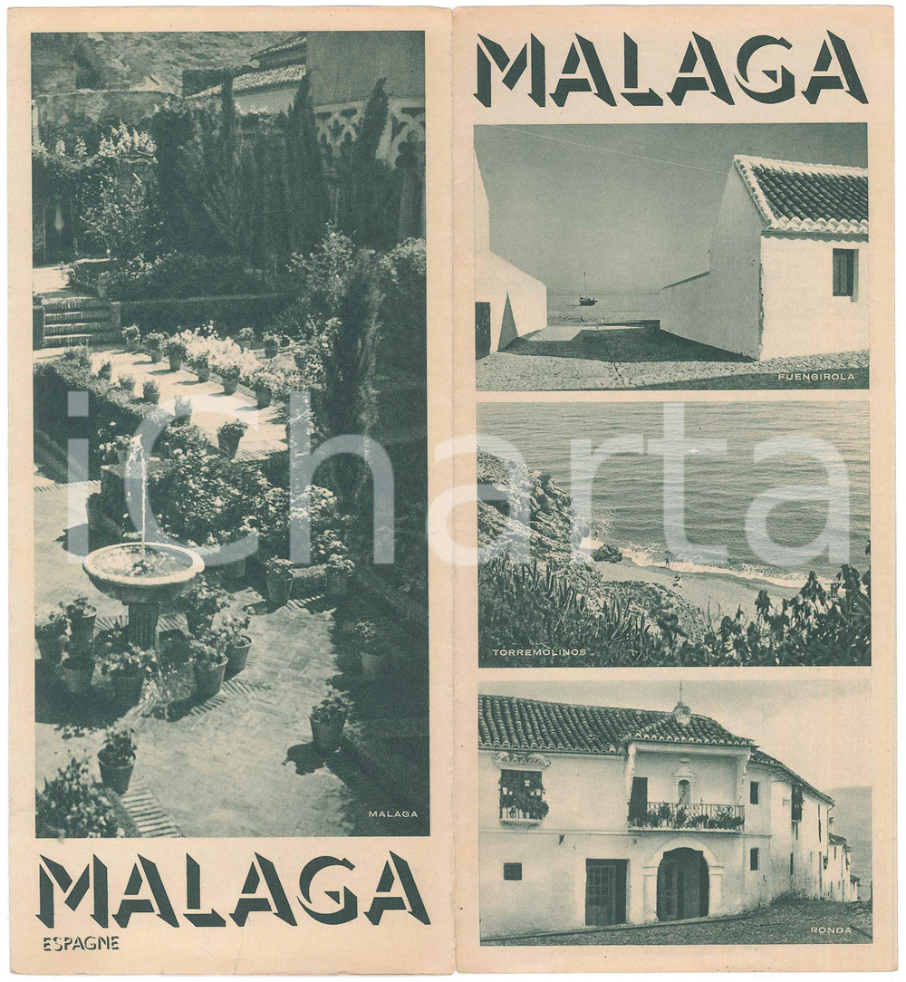 Materiale pubblicitario d’epoca 1940 ca TURISMO ESPAÃ‘A  MADRID  Pieghevole ILLUSTRATO FranÃ§ais 1