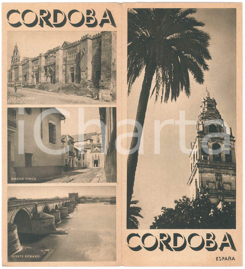 1940 ca TURISMO ESPAÑA - CORDOBA - Pieghevoli ILLUSTRATI French Español