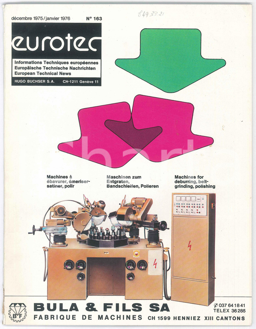 Giornale, rivista storica 197576 EUROTEC Eureopean Technical News  Machines Magazine n° 163 ILLUSTRATED 1