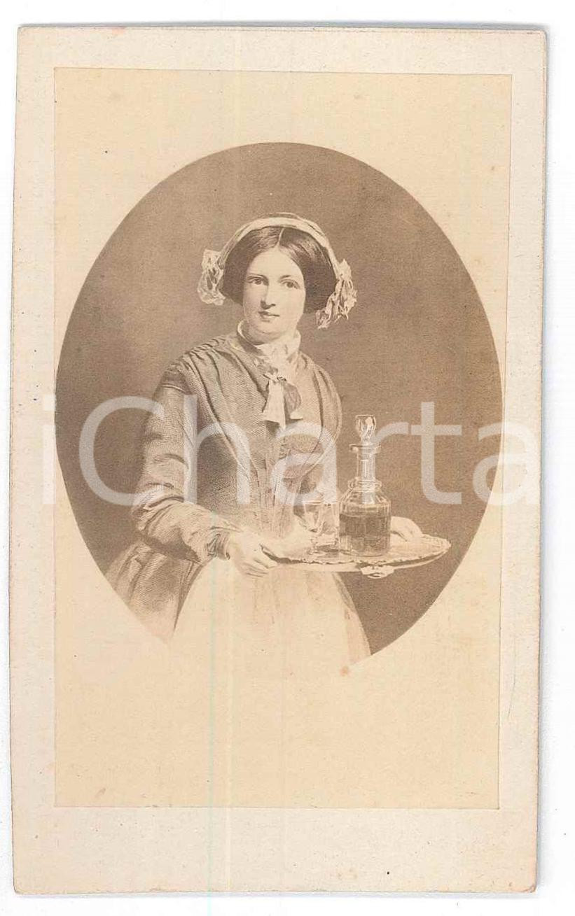 Fotografia d epoca originale 1870 ca ARTE BRITISH MUSEUM William Powell FIRTH  Sherry, Sir? Foto quadro CDV 1