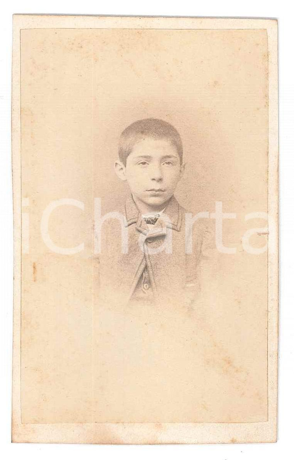 Fotografia d epoca originale 1870 ca COSTUME ITALIA Ritratto di un bambino  Fotografia CDV 1