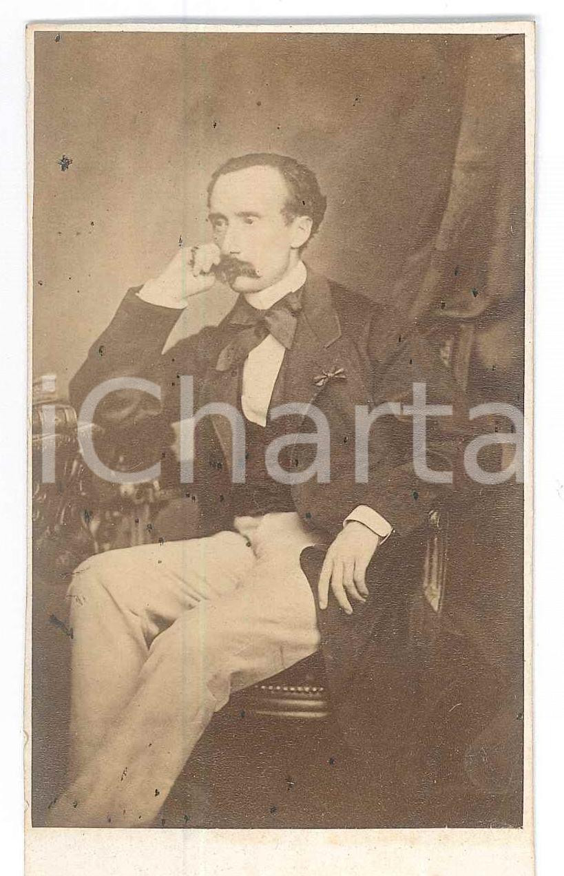 Fotografia d epoca originale 1867 FRANCE Gustave de FAYET  Colonnello Stato Maggiore Foto CDV 1